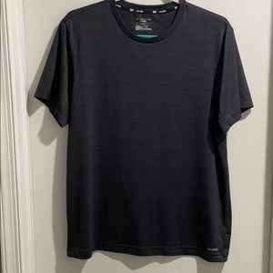 Grey wicking workout crew tee shirt